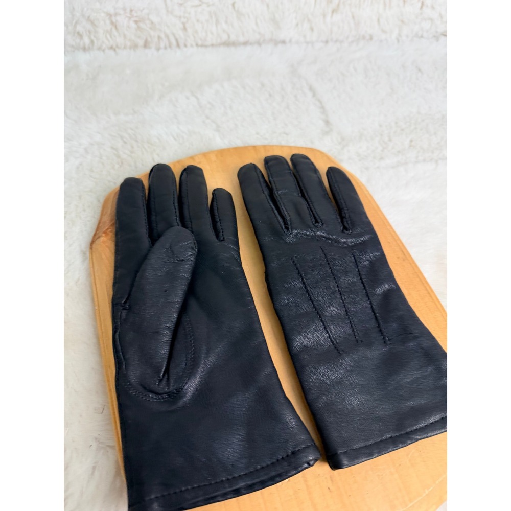 Black Sheep Leather Thinsulate Lined Gloves Small RN 61486 Three-Point Stitch